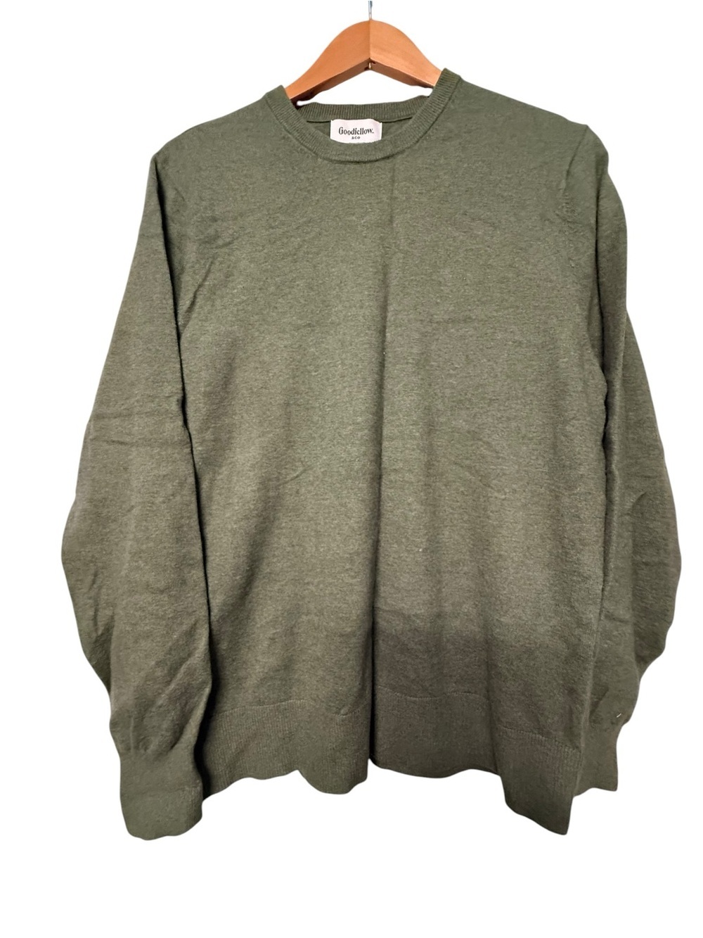 Goodfellow Crewneck Sweater M Olive Green Casual Minimalist Normcore